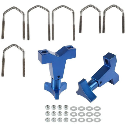 Universal 2Pcs High Lift Mount 1"-2.5" For Front Tube Adjustable Jack Tube Mount Bracket For Jeep Wrangler JK TJ Roof Rack Front