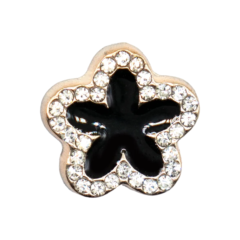 1PCS Black Fashion Acrylic Shoe Charms Accessories Pins for Women Men Clog Decorations Flowers Bow Bag Acrylic Shoe Buckles