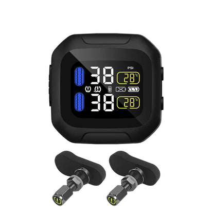 Wireless Motorcycle TPMS Tire Pressure Monitoring System Motor Tyre  LCD Display With Internal or External TH/WI Sensors