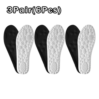 4D Cloud Cushion Insoles for Sneakers Arch Support Breathable Inserts Soft Comfort Pads for Plantar Fasciitis & All-Day Standing