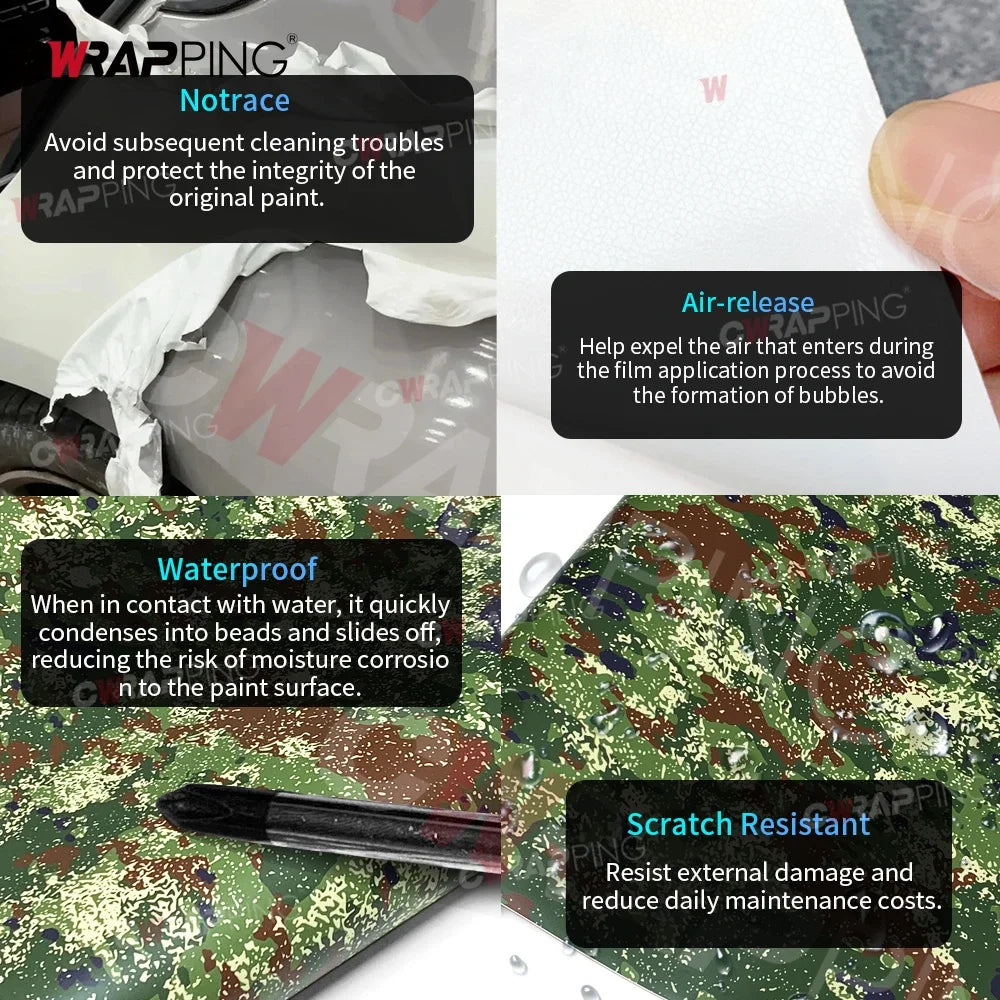 Desert Pattern Vinyl Paper for Car Wraps Desert Camo Wrap Supplies Car Film Covering Motorcycle Stickers Wrapping Tools Adhesive