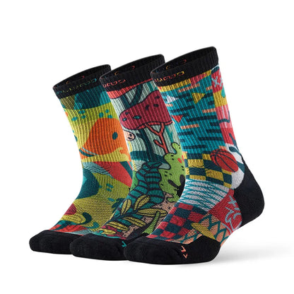 3 Pairs ZEALWOOD Athletic Running Socks Men's Women's Merino Wool Anti-blister Cushion Socks Hiking Environmental Protection