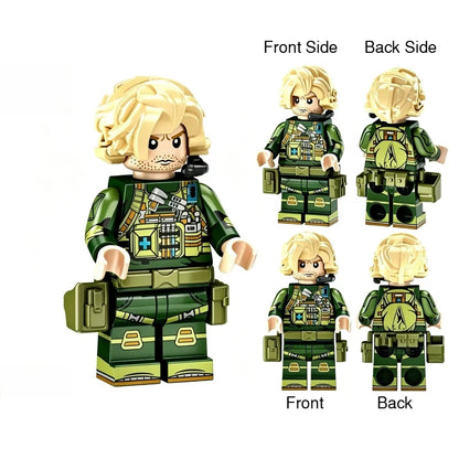 Military Building Block figures, Dragon Operation Red Wolf Special Agent Soldier Model, DIY Assembly Bricks Toy for Collection