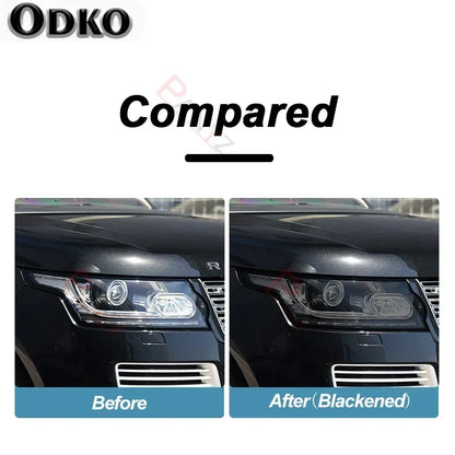 Car Headlight Protective Film Smoked Black Tint Wrap Vinyl Transparent TPU Protective  For Range Rover Vogue L405 2013-2021