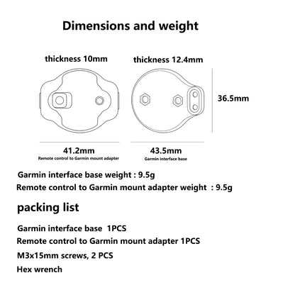 DJCRAWLER Brompton Light Remote Garmin Mount for Garmin/Magicshine Light Bracket Bicycle Code Table Holder Bicycle Accessory