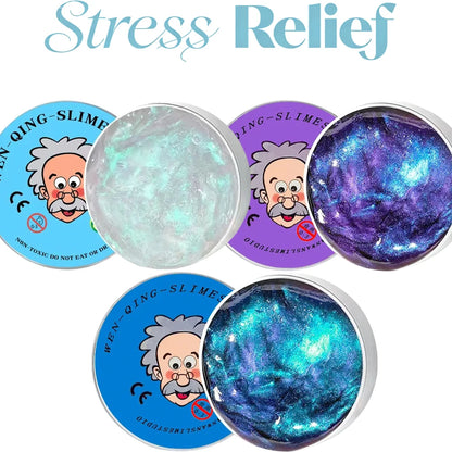 New Stress Relief Toys Old Man Liquid Squishy Transparent Crystal Slime Fluffy Foam Putty Kids Safe Bouncy Stretchy Color Slime