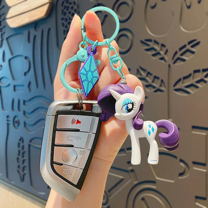 Genuine My Little Pony Car Keychain Charm Cute Bag Pendant Anime Figures Sweet Gifts For Friends And Family Birthday Festivals