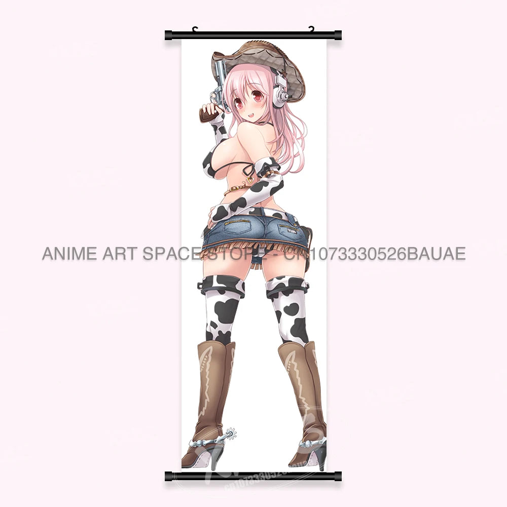 Video game Wall Artwork Canvas Scrolls Picture Anime Movie Role Poster Hanging Painting Print Home Decoration For SUPER SONICO