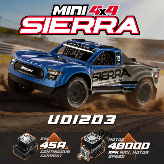 UDIRC 1203PRO 1/12 RC Short Course Truck 3S Brushless 4WD All Terrain Truck RTR Gyro Center Diff 3S BAT 4-Color LED Light System