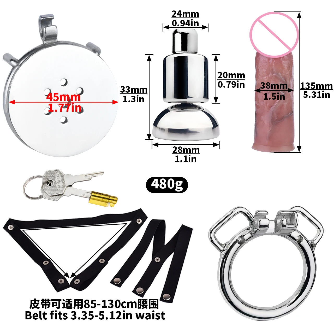FRKO Flat Inverted Chastity Cage With Detachable Silicone Skin Feeling Dildo Bondage Belt CBT Adlt Games Cocklock Sex Toys Gays