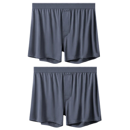 2pcs Men Modal Underwear Male Soild Casual Boxer Shorts Elastic Waistband Button Man Boxer Underwear Comfortable Shorts for Home
