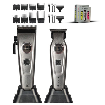 BRDCLIP 609 10000RPM Grey Professional Hair Clipper 7500RPM External Rotor Brushless Motor DLC Blade Hair Trimmer Barber Shaver