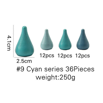 Wooden Baby Montessori Toys Creative Loose Parts Toys Rainbow Blocks Constructor Set Nordic Sensory Toy Waldorf For Toddler Gift