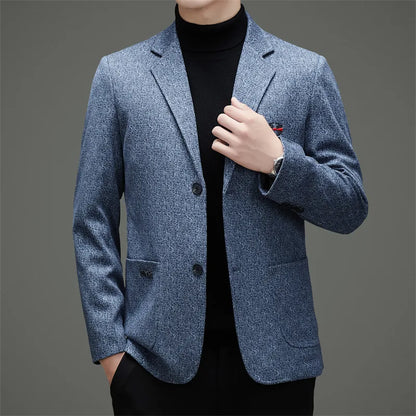 2026 Spring New Design Embroidered Double-breasted Business Casual Suit Jacket for Men - High-end, Casual and Fashionable Men's