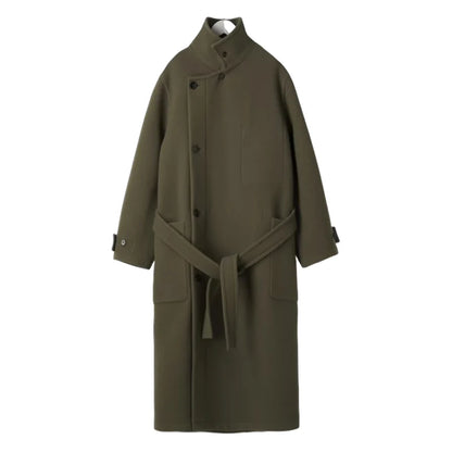 Mauroicardi Autumn Winter Oversized Long Warm Brown Wool Blends Coat Men Luxury Designer Unisex Clothes Woolen Overcoat 2024