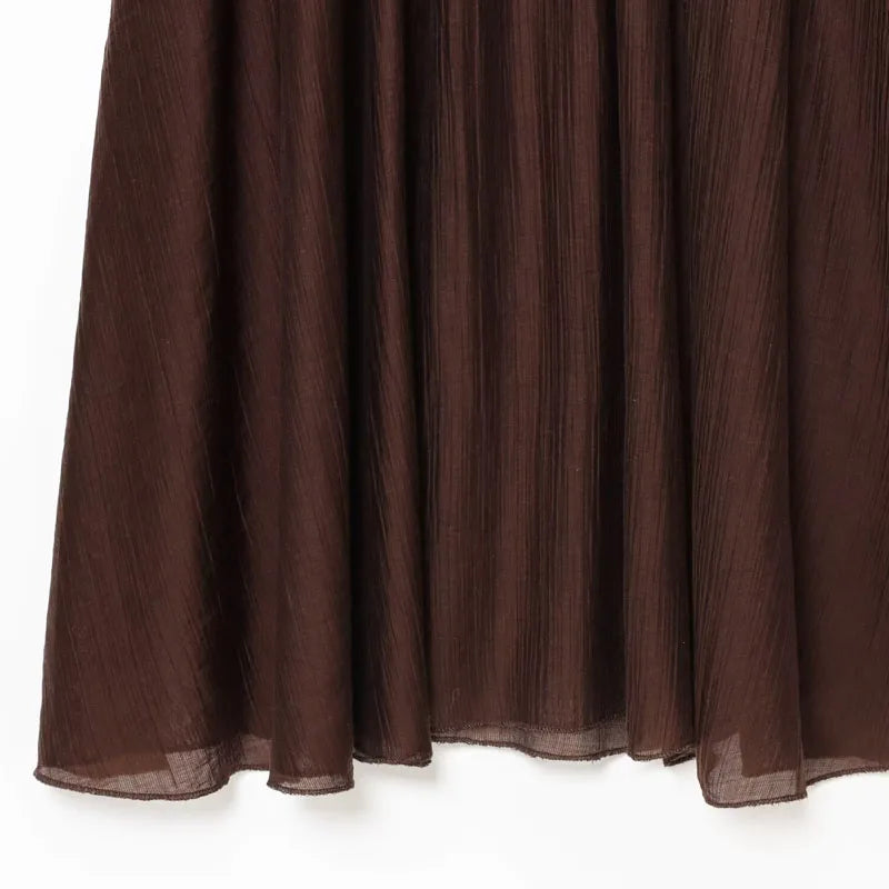 HXAO One Piece Women's Summer Dress Long Knitted Elegant Party Dresses Splicing Pleats Chiffon Short-Sleeved Casual Female Dress