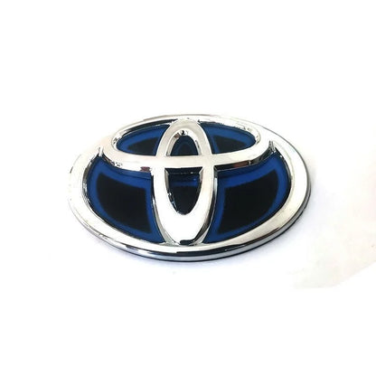 1x Blue Bottom Front Grille Badge Trunk Car Logo Emblem Suitable for Toyota RAV4 CAMRY COROLLA LANDCRUSER RAV4 VIOS SIENNA YARLS