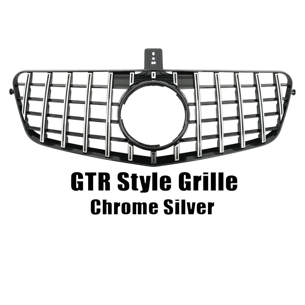 XVIP Chrome Black Diamonds Style Front Racing Grille For Mercedes Benz E-Class W212 E250 E300 E350 E500 2010-2013 Bumper Grilles
