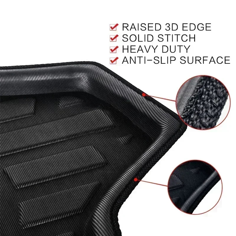 Car Rear Trunk Mat For Tesla Model 3 2019-IN 2025 2024 Waterproof Boot Luggage Tray Rug Floor Liner Pads Cargo Cover Accessories