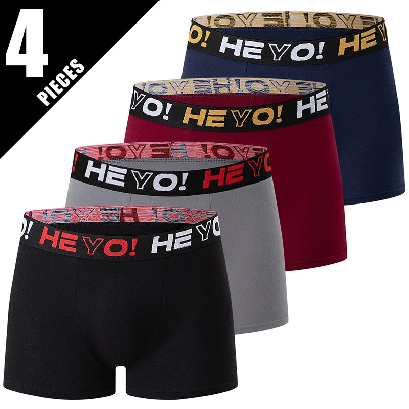 4/10 Piece Set Of Multi-color Men's Underwear Comfortable And Soft Cotton Flat Angle Pants Elastic Waist Sports Base Shorts