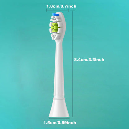 4-20pcs Replacement Toothbrush Heads Compatible with Philips Soft Replacement Electric Brush Head 4100 6500 6100 7500 5