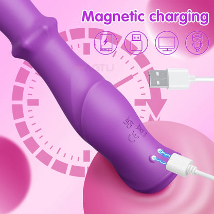 Thrusting Swing Dildo Vibrator Female Telescopic Vibrating Clitoris Stimulator G Spot Vibrator Sex Toy for Adult Goods for Women