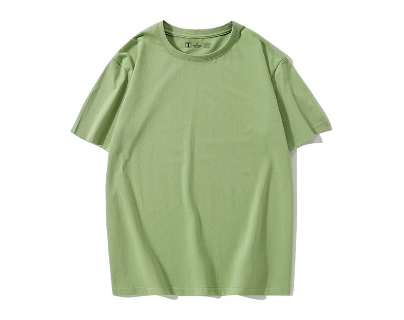 Simple White Oversize T-shirts For Women Cotton Summer Green T Shirts Women Short Sleeve Loose Blue T Shirt Women Yellow Top Tee