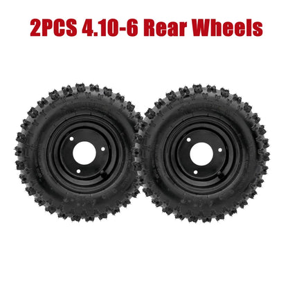 TDPRO Karting Accessories Go Kart DIY Rear Axle Assembly Wheel Hub Kit with 2pcs 4.10-6 Wheels For Mini Kids ATV QUAD Buggy