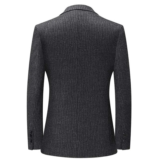 New Style Blazer Men's Fashion Korean Version Business Wedding Gentleman Wool Versatile Host Slimming Casual Banquet Blazer