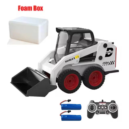 RC Excavator Double E E594 1:14 2.4G Remote Control Truck Slip Loader Digging Bucket 360 Rotation High Low Speed Engineer Toy