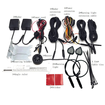 Car Bsd Blind Spot Detection System Universal 24Ghz Millimeter Wave Radar 20M Change Lane Safer Assist Aided Parking