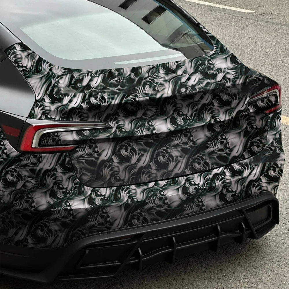 Wrapping Foil Car Tuning Stickers Waterproof Wrap Car Vinyl for Motorcycle Skull Film Auto Outdoor Accessories Body Covering