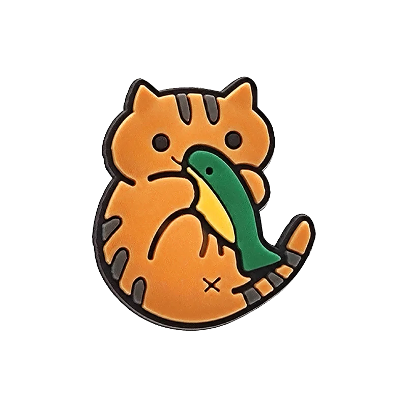1/100pcs Cat Pin for Shoe Sphinx Orange Cat Black Cat Cute Shoe Charms for Women Girl Kids Sandal Accessories Buckle Decorations