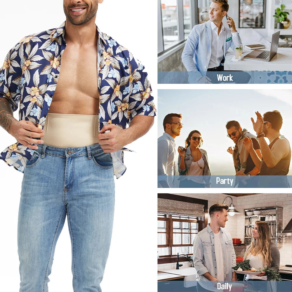 Men's Compression Shorts Tummy Control Butt Lift Underwear High Waist Shapewear Slimming Briefs Body Shaper
