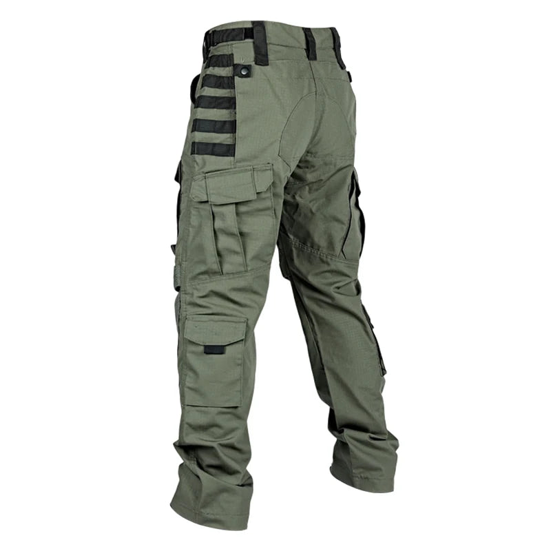 Men Military Tactics Pants Quick Dry Tactical Cargo Pants Wear-Resistant Multi-Pocket Men's Trousers Loose Combat Work Pant Male
