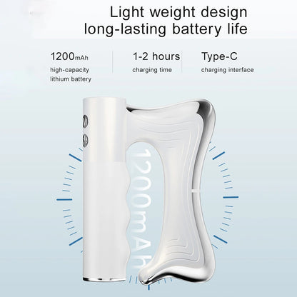 2025 New Electric Heating Fascia Knife Muscle Relaxation LCD Vibration Massager Warm Body Lifting Blade Comb Massage Tool