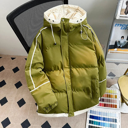 2025 Winter new style Men's Thicken Warm fashion Parka Jackets  Men's Casual Coats Hooded Windbreak Cotton Padded Down Jacket