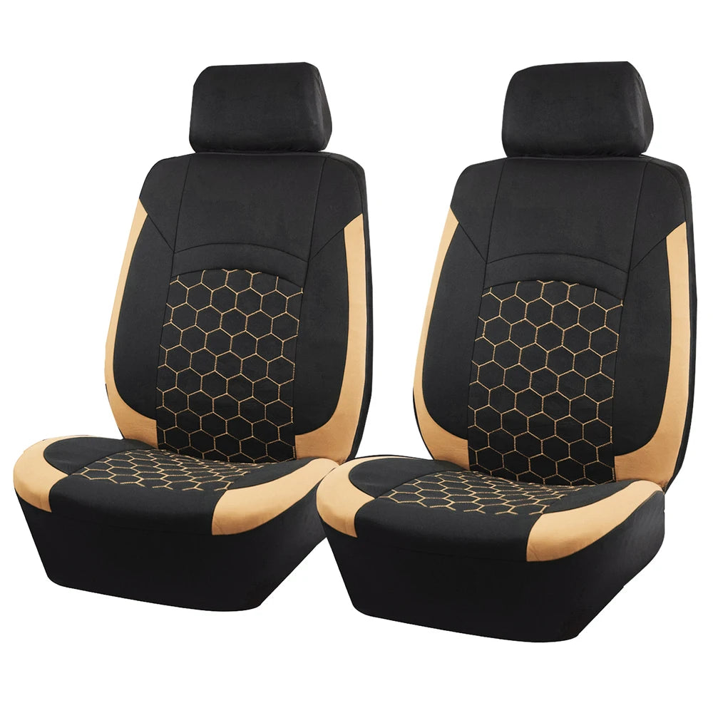 AUTOKING Football Embroidery Car Seat Covers Polyester Fabric Honeycomb Seat Covers Universal Fit Most Car Suv Truck