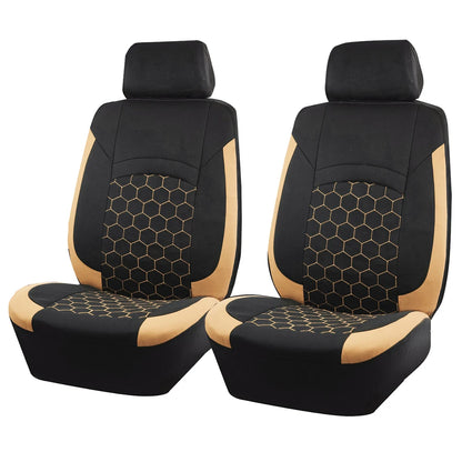 AUTOKING Football Embroidery Car Seat Covers Polyester Fabric Honeycomb Seat Covers Universal Fit Most Car Suv Truck