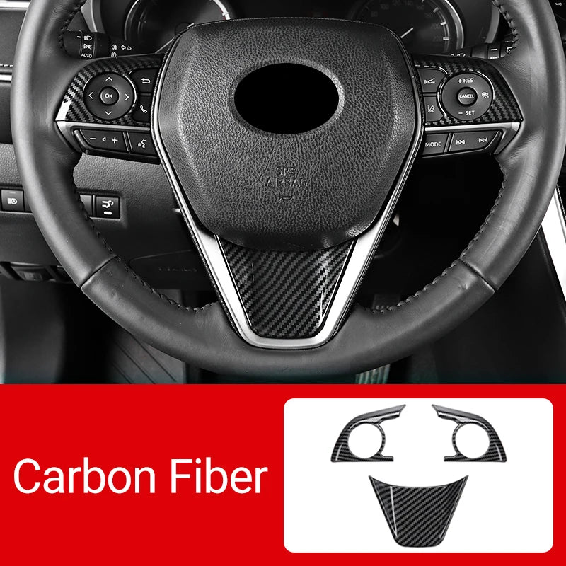 For Toyota Camry XV70 70 2018 2019 2020 2021 2022 2023 ABS Car Steering Wheel Button Panel Trim Cover Decorative Sticker