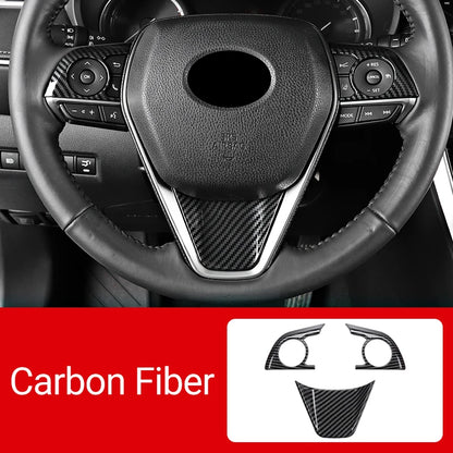 For Toyota Camry XV70 70 2018 2019 2020 2021 2022 2023 ABS Car Steering Wheel Button Panel Trim Cover Decorative Sticker