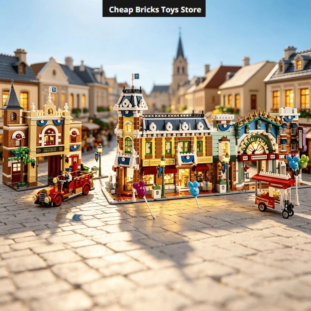 Bricks Building Blocks ICONIC LANDMARKS Dispaly Model Toys Birthday Gifts Cheapest Main Street USA Compatible 3899pcs for Adults