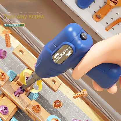 Educational DIY Nut Hand Disassembly Assembly Puzzle Simulated Screwing Toolbox for Kids Shape Insert Blocks Toy for Boys