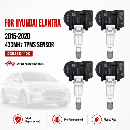 TPMS Sensor For Hyundai Elantra 2015-2020 433MHz 52933D4100 Tire Pressure Sensor
