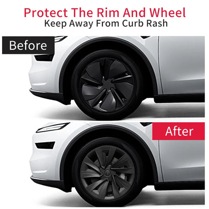 4PCS Hub Cap for 19inch Wheel Cap for Model Y Juniper 2025-2026 Turbine Car Cap Automobile Wheel Cap Design for Tesla Hubcaps
