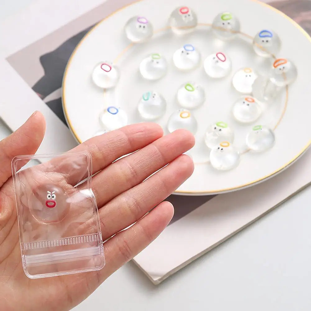 5pcs Mini Squishies Expression Squeeze Fidget Toys Emotion Fidget Poppers Sensory Fidget Toys Cute Desk Accessory For Kids Boys