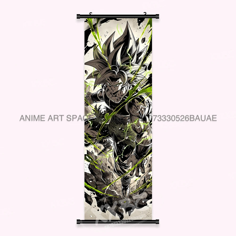 Dragon Ball Anime Wall Artwork Canvas Mural Scrolls Pictures Anime Character Son Goku Hanging Painting Poster Home Decoration