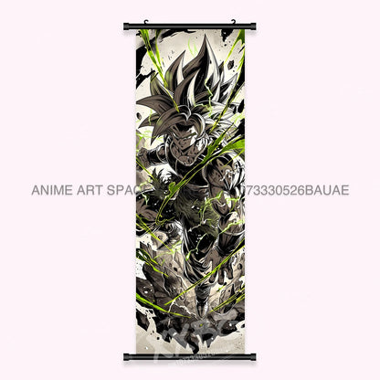 Dragon Ball Anime Wall Artwork Canvas Mural Scrolls Pictures Anime Character Son Goku Hanging Painting Poster Home Decoration
