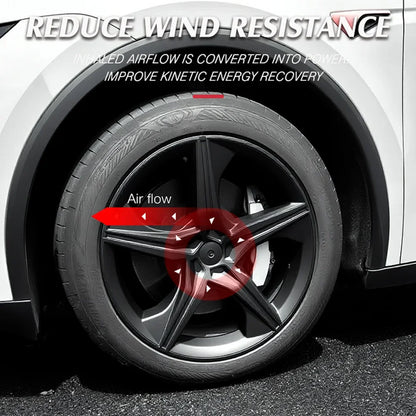 4PCS Hub Cap For Tesla New Model Y Juniper 19 Inch Juniper Tire Performance Replacement Crossflow Full Wheel Cover Rims 20252026