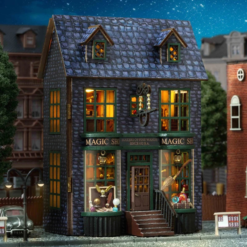 Diy Mini Wooden Dollhouse With Furniture Light Doll House Casa Miniature Items maison  For Toys Birthday Gifts